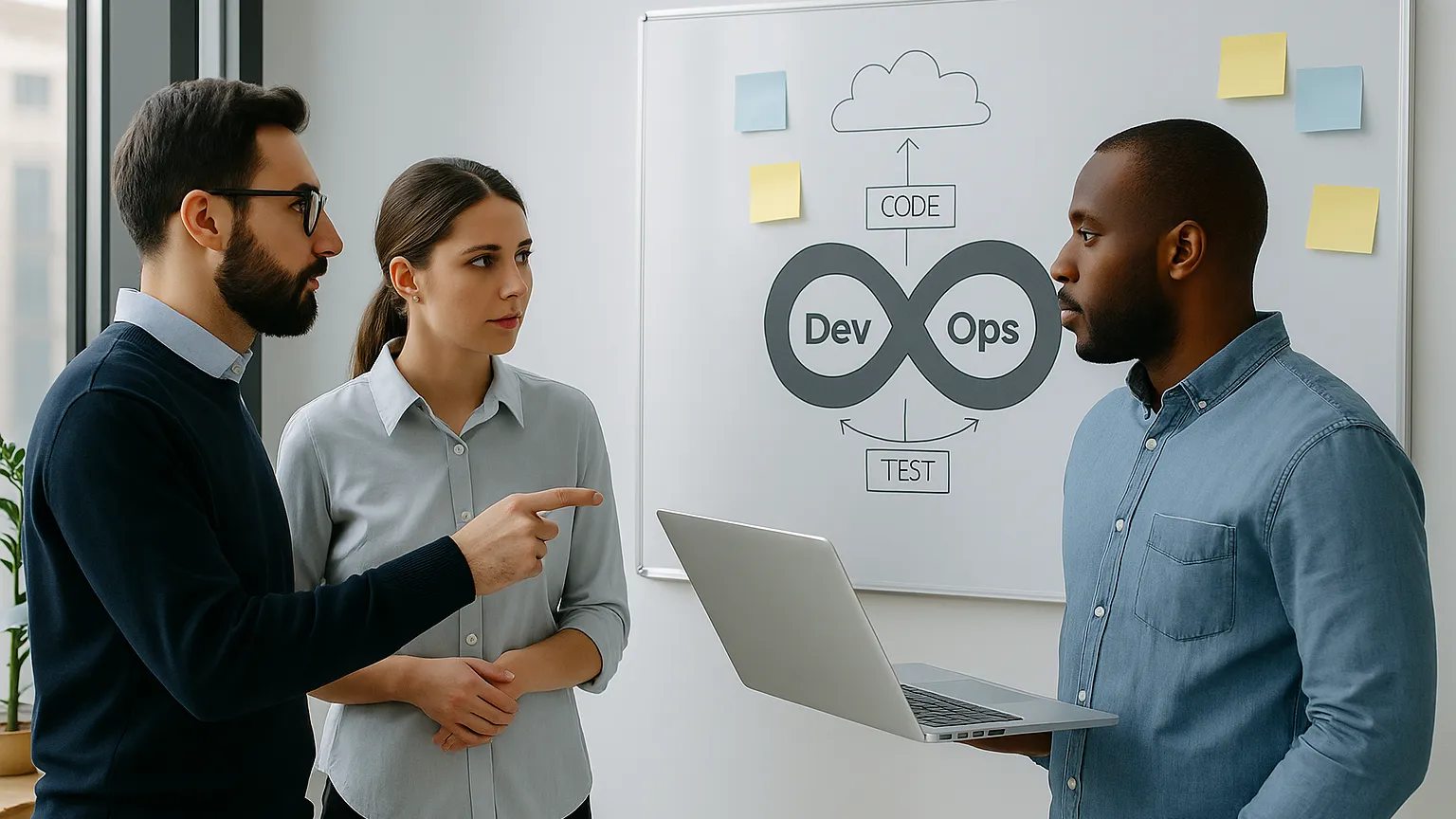 DevOps team at work